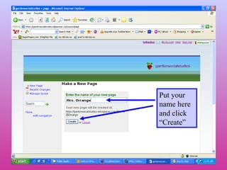 Put your name here and click “Create”