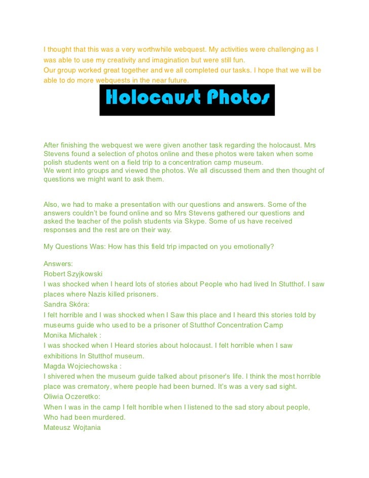 Striped Pyjamas & Holocaust Reflection