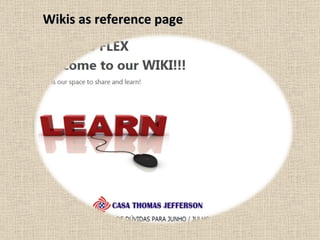 Wikis as reference page