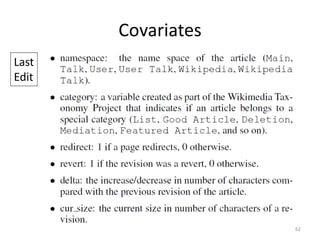 Covariates
Last
Edit




                    62
 