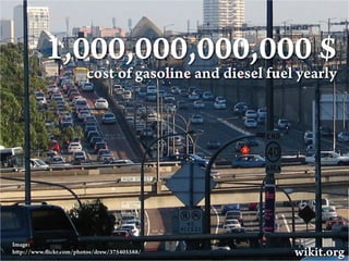 Africa

          1,000,000,000,000 $
                        cost of gasoline and diesel fuel yearly




Image:
h p://www...