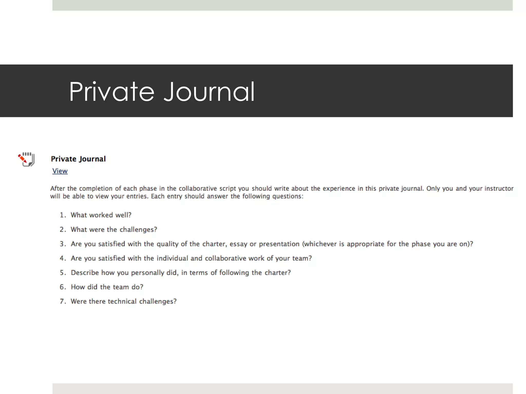 Private Journal
 