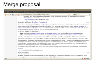 Merge proposal 