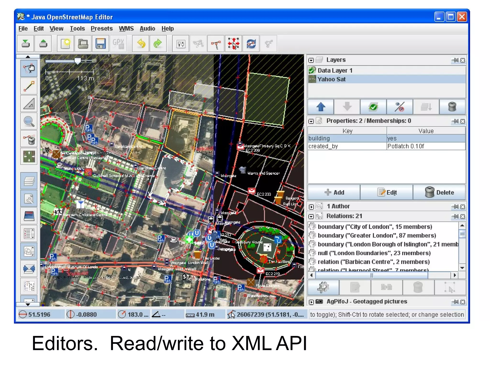 Editors.  Read/write to XML API 