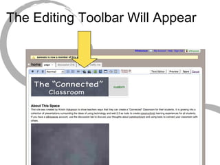 The Editing Toolbar Will Appear 