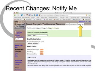 Recent Changes: Notify Me 