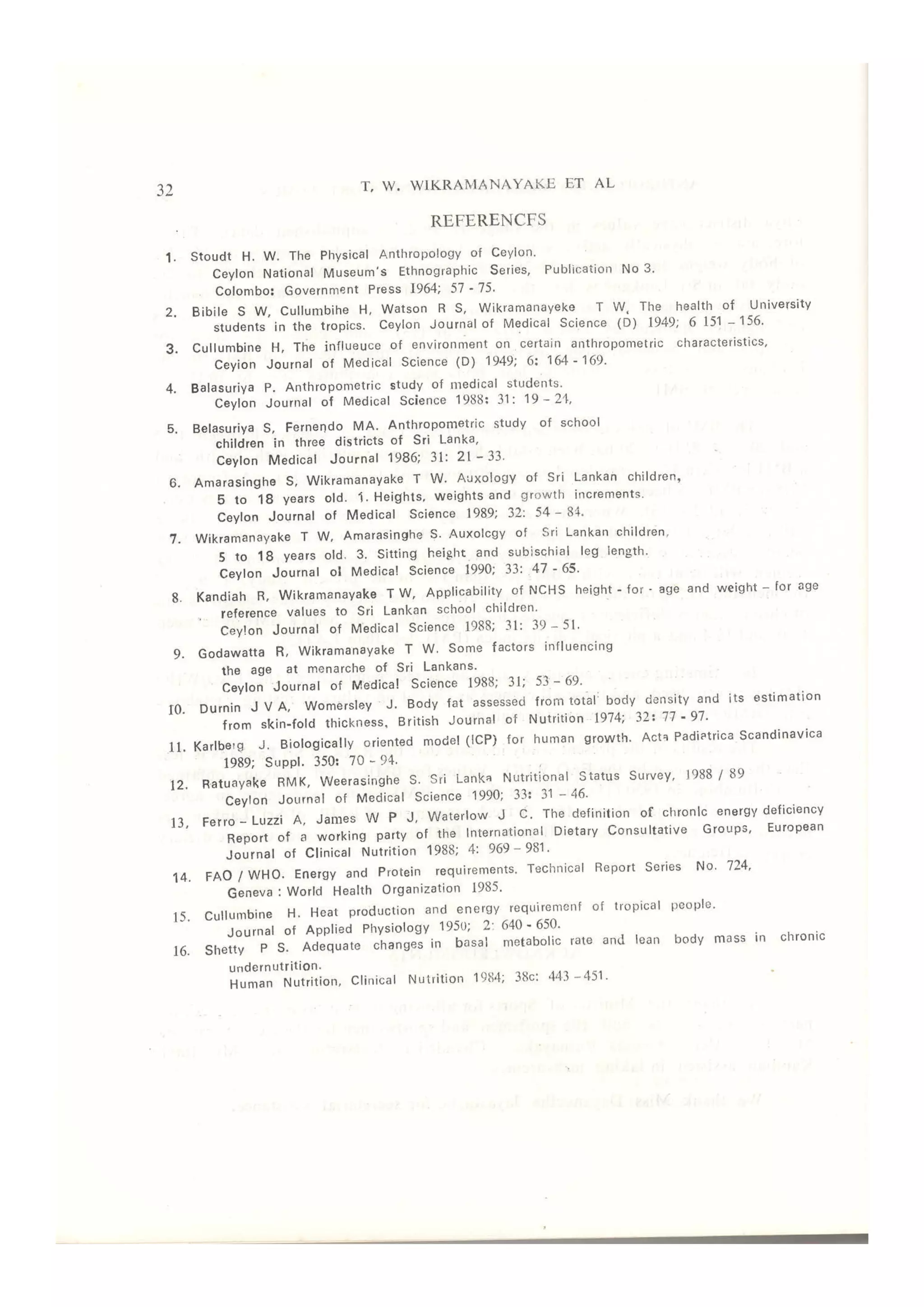 Authropometry of Sri Lankan Sportsmen and Sportswomen, with Special Reference to Body Mass Index