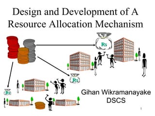 Design and Development of A Resource Allocation Mechanism Gihan Wikramanayake DSCS Rs Rs Rs 