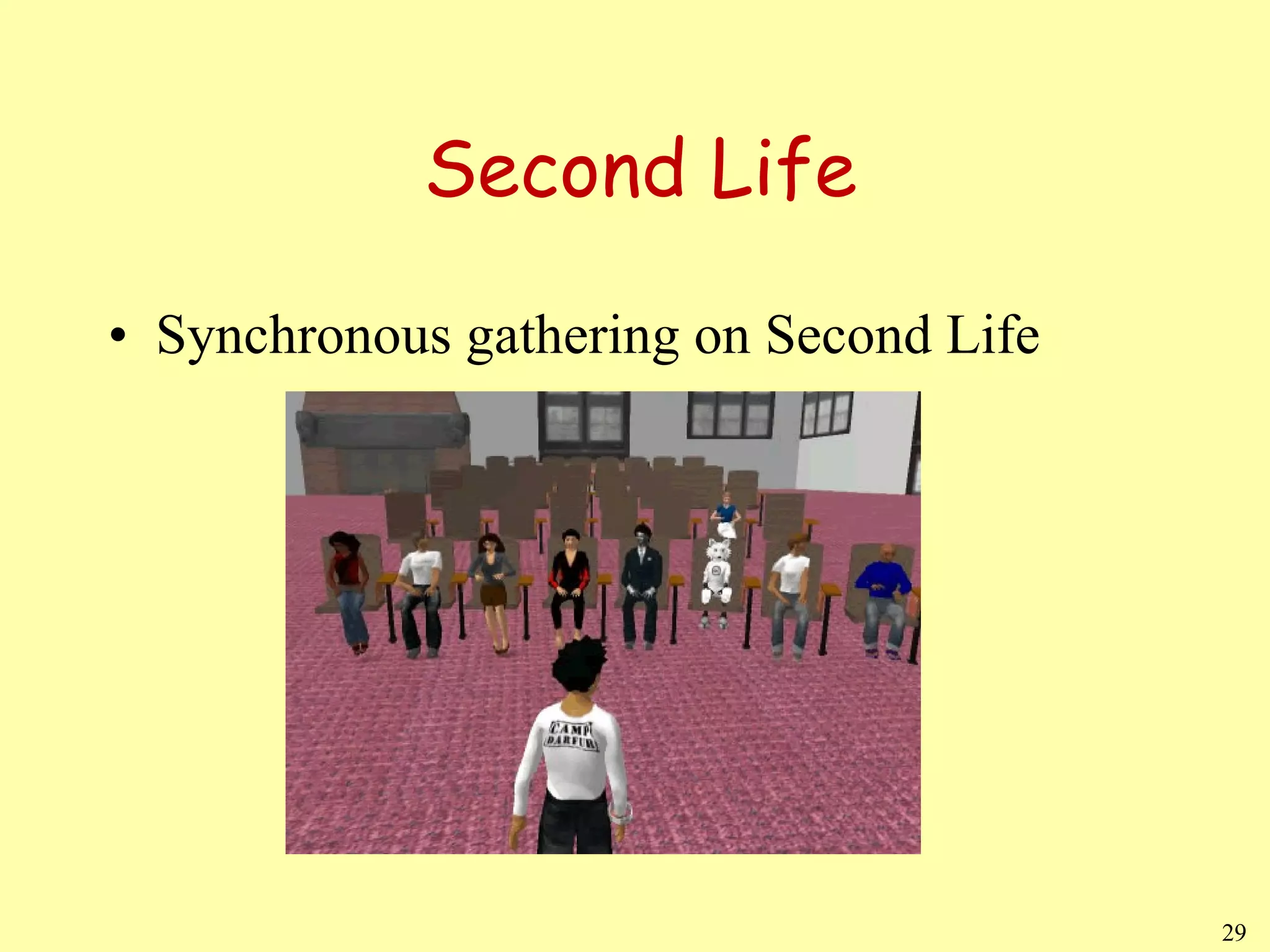 Second Life Synchronous gathering on Second Life 