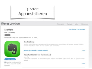 3. Schritt 
App installieren 
 