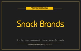 Snack Brands
It is the power to engage that drives successful brands
PRODUCT BRANDING
 