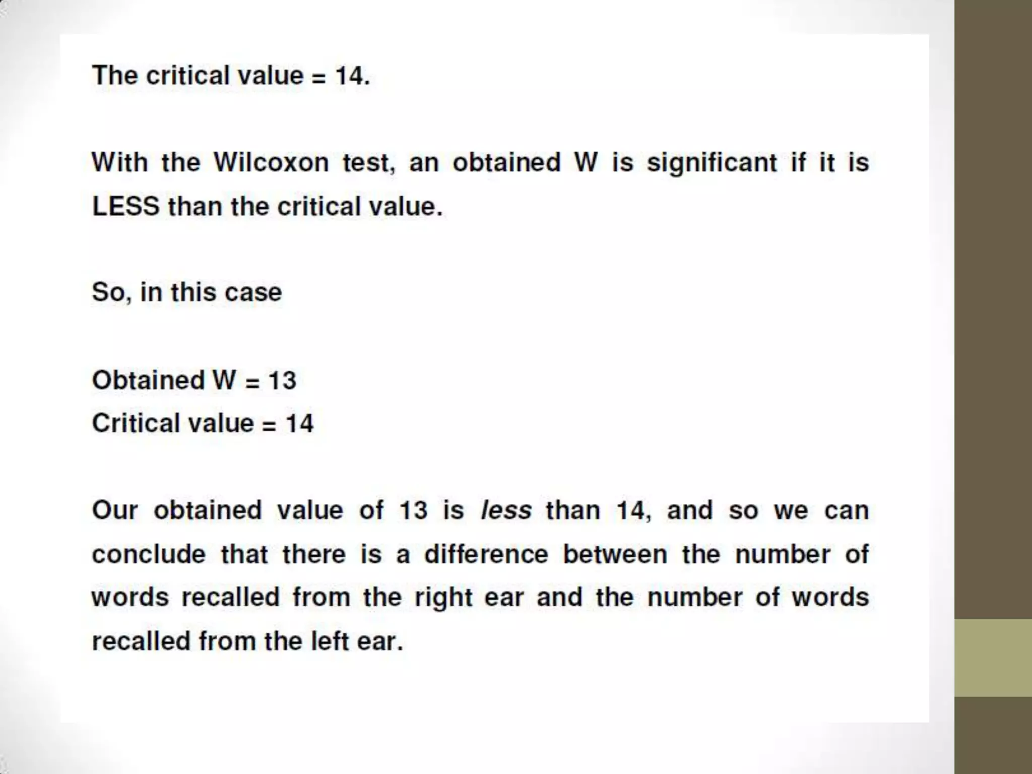 Advance Statistics - Wilcoxon Signed Rank Test