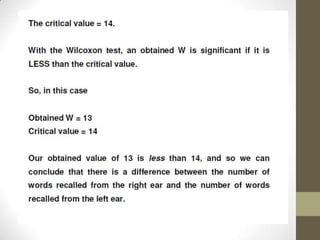 Advance Statistics - Wilcoxon Signed Rank Test