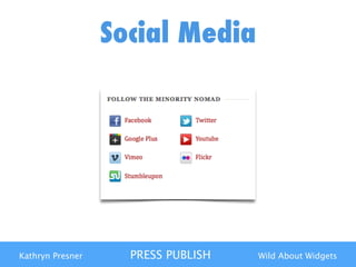 Kathryn Presner PRESS PUBLISH Wild About Widgets
Social Media
 