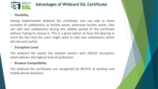 difference between wildcard and multi domain certificate