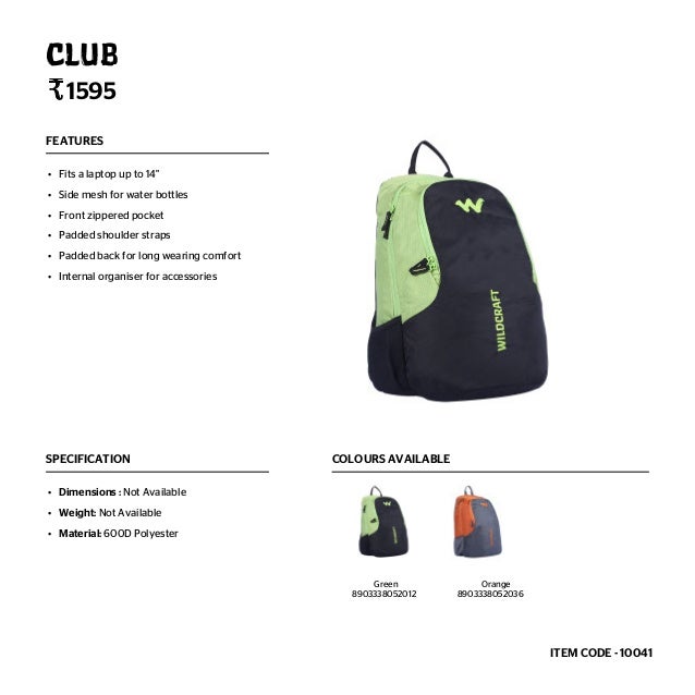 wildcraft foldable bag