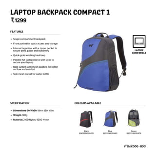 Wildcraft bags below 800 cheap