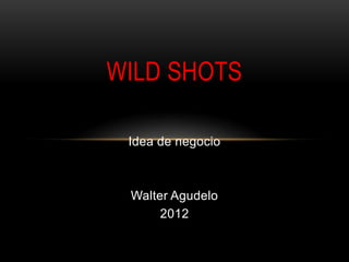 WILD SHOTS

 Idea de negocio



 Walter Agudelo
      2012
 
