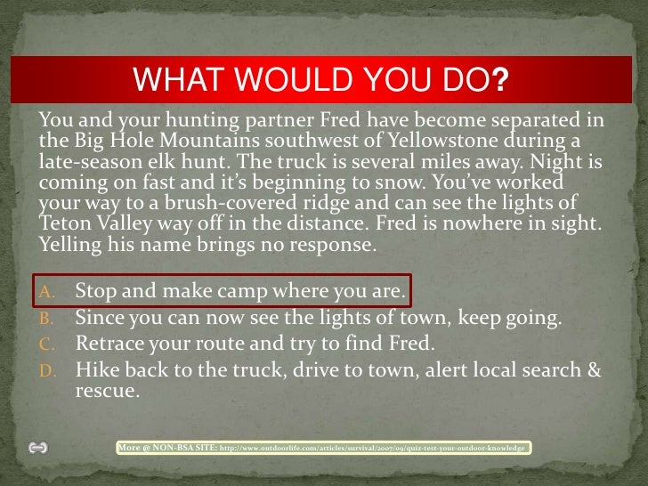 Wilderness Survival The BSA Way 11 08 09