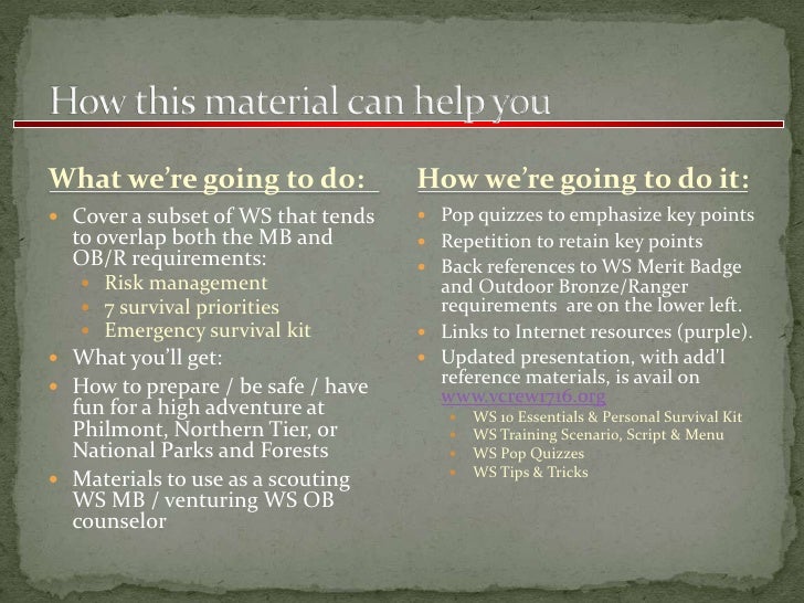 Wilderness Survival The BSA Way 11 08 09