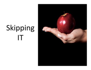 Skipping	
  
IT	
  
©	
  2014	
  	
  Kevin	
  	
  D.	
  Wilde	
  All	
  Rights	
  Reserved	
  
Do	
  Not	
  Distribute	
  in	
  Any	
  Form	
  Without	
  Permission	
  
 