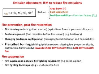 Wildfires in tropical dry ecosystems: Integrated fire management, emission abatement, and NDCs