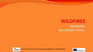 WILDFIRES
RESPONSE
SECONDARY LEVEL
e-Learning for the Prevention, Preparedness and Response to Natural Disasters
 