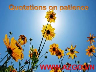 Quotations on patience WWW.AZGO.VN 