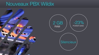 #wconvention
Nouveaux PBX Wildix
2 GB
RAM
-23%
POWER SAVE
Silencieux
 