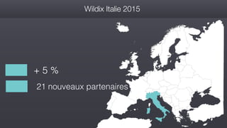 Wildix Italie 2015
+ 5 %
21 nouveaux partenaires
 