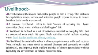 Wildlife and livelihood | PPTX