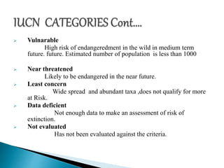 Wild life census and its role in conservation | PPTX