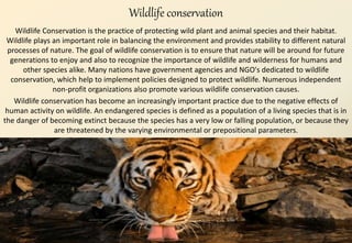 Wildlife management techniques and methods of wildlife conservation