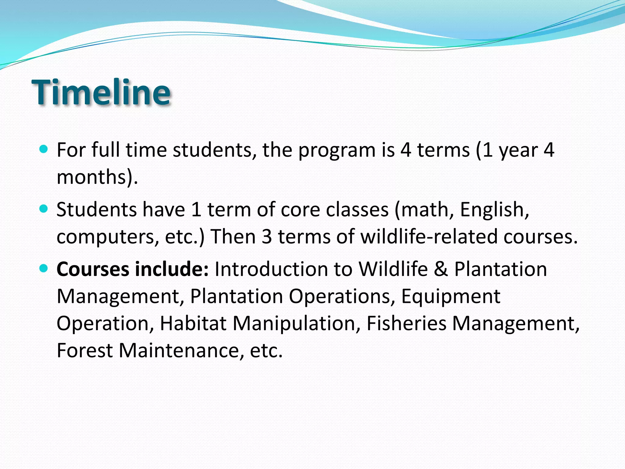 Additional Program Requirements
Must have completed all remedial and prerequisite courses.
 