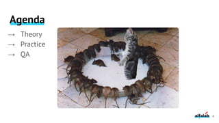 4
Agenda
→ Theory
→ Practice
→ QA
 