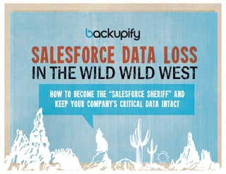 Salesforce Data Loss in the Wild Wild West