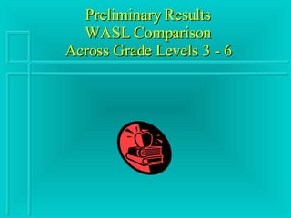 Preliminary Results WASL Comparison Across Grade Levels 3 - 6 