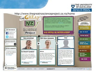 http://www.thegreatnzscienceproject.co.nz/home
 