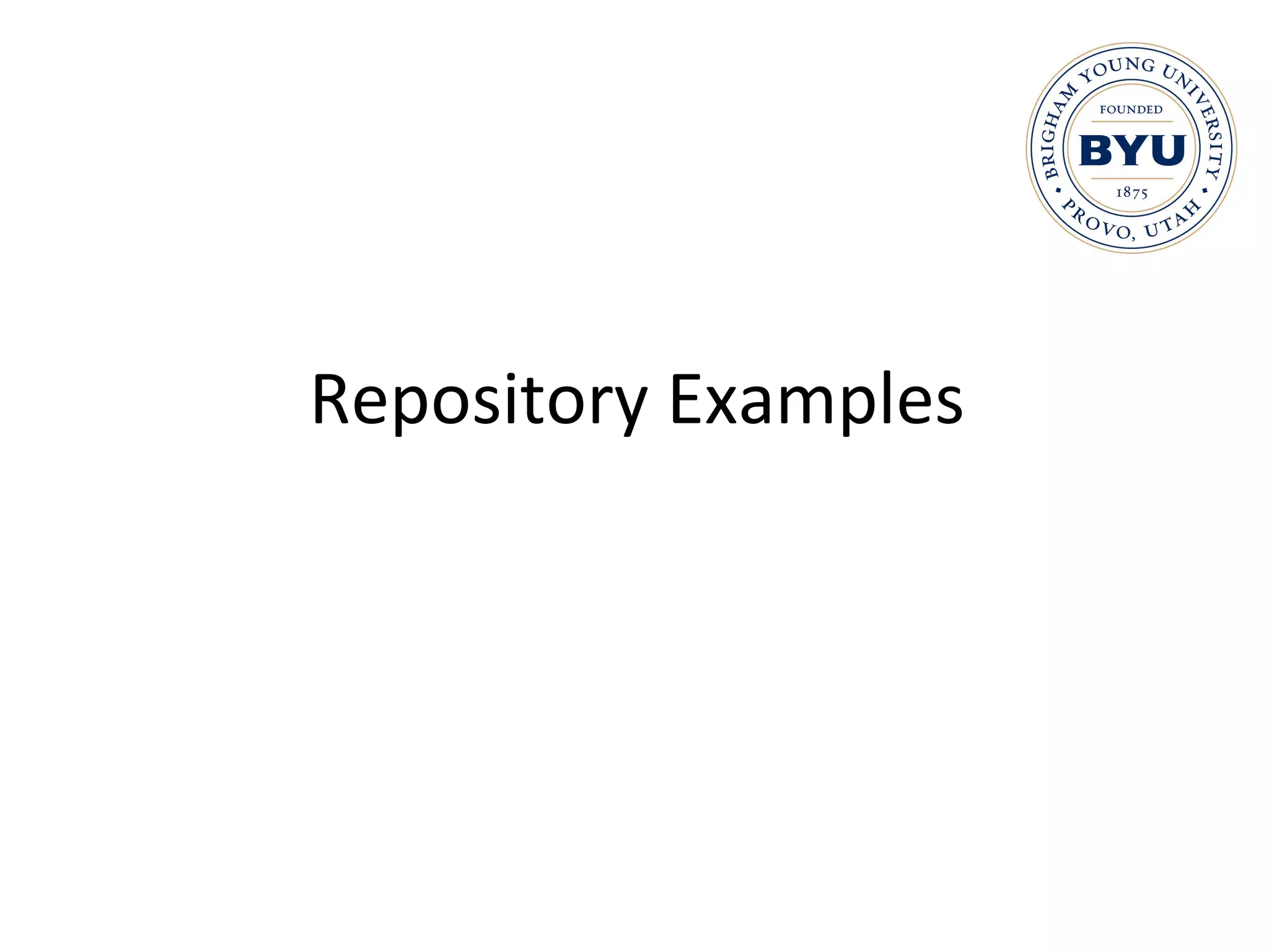 Repository Examples 