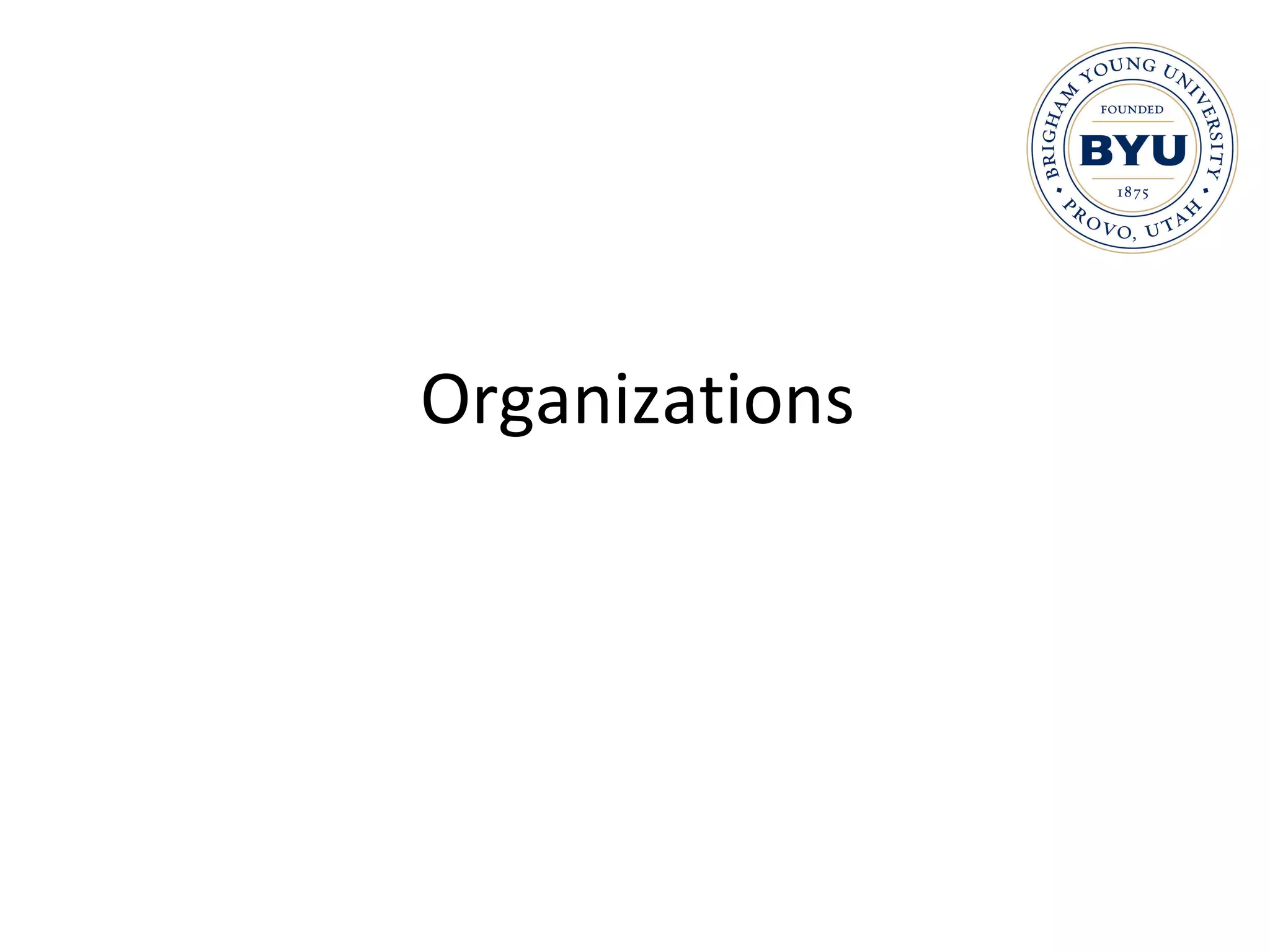 Organizations 