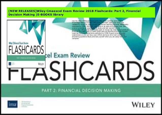 New Releases Wiley Cmaexcel Exam Review 2018 Flashcards Part 2 Fin