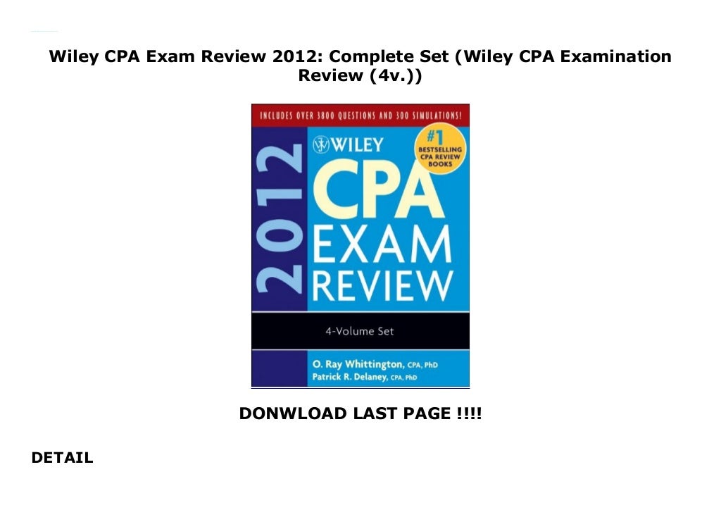Wiley CPA Exam Review 2012 Complete Set (Wiley CPA Examination Revie…