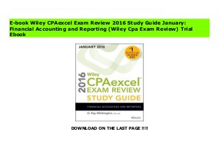 DOWNLOAD ON THE LAST PAGE !!!!
Download Here https://ebooklibrary.solutionsforyou.space/?book=1119122686 The Wiley CPAexcel Study Guides have helped over a half million candidates pass the CPA Exam. This volume contains all current AICPA content requirements in Financial Accounting and Reporting (FAR).The comprehensive four-volume paperback set (AUD, BEC, FAR, REG) reviews all four parts of the CPA Exam. With 3,800 multiple-choice questions. The CPA study guides provide the detailed information candidates need to master or reinforce tough topic areas. The content is separated into 48 modules.Unique modular format--helps candidates zero in on areas that need work, organize their study program, and concentrate their efforts.Comprehensive questions--over 3,800 multiple-choice questions and their solutions in the complete set (AUD, BEC, FAR, REG).Guidelines, pointers, and tips show how to build knowledge in a logical and reinforcing way. Arms test-takers with detailed text explanations and skill-building problems to help candidates identify, focus on, and master the specific topics that may need additional reinforcement.Available in print format. Read Online PDF Wiley CPAexcel Exam Review 2016 Study Guide January: Financial Accounting and Reporting (Wiley Cpa Exam Review) Read PDF Wiley CPAexcel Exam Review 2016 Study Guide January: Financial Accounting and Reporting (Wiley Cpa Exam Review) Read Full PDF Wiley CPAexcel Exam Review 2016 Study Guide January: Financial Accounting and Reporting (Wiley Cpa Exam Review)
E-book Wiley CPAexcel Exam Review 2016 Study Guide January:
Financial Accounting and Reporting (Wiley Cpa Exam Review) Trial
Ebook
 