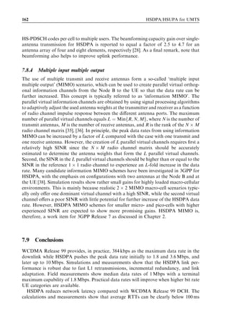 HSDPA bit rates, capacity and coverage                                                                      153



                        4.0
                        3.5
                        3.0
      Cost per GB [€]


                        2.5
                        2.0
                        1.5
                        1.0
                        0.5
                        0.0
                              10     12        14      16     18      20     22      24    26   28   30
                                                       Price per sector per carrier [k€]
                                      Figure 7.28 Delivery cost of downloaded GB.




   Another challenge – besides radio capacity – is the cost of data delivery for high-
volume data. We give below a simpliﬁed view of the cost in which only depreciation of the
network equipment capital expenditure is considered over 6 years. The cost of GB
delivery is shown as a function of network equipment price. The price in Figure 7.28
is shown per sector per carrier including base station, RNC, and core network elements.
The following formula is used to calculate the cost:
                                          c
                                          ¼                  TRX price Â 10 9
                                   Cost        ¼                                                          ð7:12Þ
                                          GB        2Mbps          80%
                                                          Â 3600 Â     Â 365 Â 6 years
                                                      8            20%
                                c
If network pricing is below ¼ 16 000 per sector per carrier, the data delivery cost with
                  c
HSDPA is below ¼ 2/GB. That number can be considered as the lower bound of delivery
cost when new capacity is added to the system. The busy hour utilization of 80% cannot
be achieved in practice in all cells since the network must be designed to provide coverage
also in those areas where the traﬃc density is not as high. If the average busy hour
network utilization is 40% instead of 80%, the delivery cost is double that shown in
Figure 7.28.
   This calculation excludes such cost factors as Iub transmission cost or other network
operation costs, marketing, and customer acquisition.



7.6   Round trip time
While the maximum data rate is typically used to benchmark radio systems, it is not a
suﬃcient measure alone to describe radio performance from the application point of
view. The pure data rate is relevant if we consider the download time of a large ﬁle,
but there are a number of applications that are happy with a relatively low data rate –
 