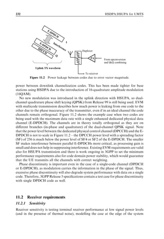 Application and end-to-end performance                                                   215



     10
       9                                             Maximum cell throughput: 1 Mbps
                                                     Maximum cell throughput: 2 Mbps
       8
                                                     Maximum cell throughput: 4 Mbps
       7
       6
    s 5
       4
       3
       2
       1
       0
           20 40 60 80 100 120 140 160 180 200 220 240 260 280 300 320 340 360 380 400
                               Number of active browsing users in the cell

Figure 9.26 Page download time for a 300-kB Internet page as a function of number of active
users.


users can be supported by doubling the cell capacity while maintaining the same
download times. From an economical point of view it is hence important to continue
developing radio technologies that increase the total cell throughput for high bit rate data
services.
   As can be seen from Figure 9.26 the network can support more users per cell when the
operator allows the time it takes to download the Internet page to be increased. Next, we
try to ﬁnd an approximate formula describing the load vs download time trade-oﬀ. Let’s
assume that we measure the load level by comparing the actual amount of data
transmitted during the busy hour with the maximum amount of data the network
would be able to transmit during the busy hour if it was full of users all the time:
                                 Processed data during busy hour
            Load level ¼                                                               ð9:1Þ
                           Maximum possible data production during 1 hour
Figure 9.27 again shows the download time for the 2-Mbps throughput case, but now as
a function of load level introduced. In the ﬁgure the following intuitive formula is also
shown:
                                        Empty network download time
                   Download time ¼                                                     ð9:2Þ
                                               1 À Load level
where empty network download time is given by the time it takes to download 300 kB
using a 2-Mbps data rate – that is, 1.2 sec. From the ﬁgure it is clear that the intuitive
formula predicts the time to download the 300-kB WWW page well. If it is assumed that
the load level is around 50% to 75%, then download times during the busy hour are
around two to four times larger than the download time in an empty network.
  Assume now, ﬁnally, that we view a HSPA cell as an entity that maximally can transmit
X megabytes to the users in the cell during the busy hour. From the Internet page
example, we now know that – when we load the cell so that it produces 0:75 Â X
megabytes during the busy hour – the end users need to wait some four times longer
for the page during the busy hour than during hours with very low network load. With
 