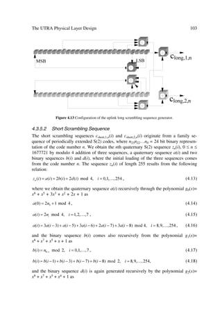 System Analysis Fundamentals                                                                       33

                            †v‡rÃ†rƒÃ2Ã%Ãx€ÃÃ




                                       Figure 2.7 Vehicular deployment model.



                      
                     
                    
        Gain (dB)




                    
                    
                    
                    
                                
                                                     Angle (degrees)

                                                0DLQ VHFWRU  GHJ

          Figure 2.8 Horizontal antenna pattern example based on GSM three sectored antenna [2].


2.2.6               Mixed
Here we illustrate a mix environment by a vehicular (macrocells) and an outdoor to
indoor (microcells) environment taking place in the same geographical area. In this
area, fast moving terminals (e.g. vehicles, trains) will most likely connect to the macro-
cells to reduce the hand-off rate (number of hand-offs per minute) and slow moving
terminals (pedestrians, boats on a shore) will probably connect to the microcells to
achieve high capacity. The reference assumptions [2] about combined outdoor and ve-
hicular physical deployment environments can be as follows: the log-normal standard
deviations = 10 dB for both outdoor and vehicular environments, mobile speeds are 3
 
