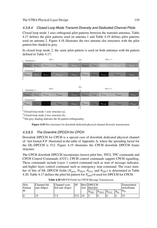System Analysis Fundamentals                                                                                  37

        Table 2.6 Vehicular Reference Environment, High Antenna, Tapped-Delay-Line Parameters [2]
    Tap         Channel A                             Channel B                                    Doppler
                Relative         Average              Relative delay              Average          spectrum
                delay (ns)       power (dB)           (ns)                        power (dB)
    1               0              0.0                     0                       –2.5            CLASSIC
    2            310              –1.0                  300                         0              CLASSIC
    3            710              –9.0                 8900                       –12.8            CLASSIC
    4           1090             –10.0                12900                       –10.0            CLASSIC
    5           1730             –15.0                17100                       –25.2            CLASSIC
    6           2510             –20.0                20000                       –16.0            CLASSIC

2.2.8         7UDIILF 7SHV DQG 3URSDJDWLRQ 0RGHOV
We can represent real time services (e.g. speech and CS data services) by generating
calls according to a Poisson process assuming a mean call duration of 120 s. The speech
would an on-off model, with activity and silent periods being generated by an exponen-
tial distribution. The mean value for active and silence periods is 3 s and independent of
the up and downlink, and both are exponentially distributed. For circuit switched data
services, we can assume a traffic model with constant bit rate model and 100% activity.

2.2.8.1       Packet or Non-real Time Services
We can represent non-real time services by a WWW browsing session consisting of a
sequence of packet calls. We only consider the packets from a source, which may be at
either end of the link but not simultaneously. A subscriber may initiate a packet call
when requesting an information entity. During this call several packets may be gener-
ated, which means that the packet call constitutes a sequence of packets bursts [20,21].
Figure 2.10 illustrates the bursts during the packet call typically seen in fixed network
packet transmissions.

                            D†‡hpr†Ã‚sÃƒhpxr‡              Gh†‡Ãƒhpxr‡Ãh……v‰hyÃ‡‚

                            h……v‰hy†Ã‡‚Ã7TÃiˆssr…            7TÃiˆssr…




                                                                      6Ãƒhpxr‡Ãphyy

                                                                                               ‡




                                                    6Ãƒhpxr‡Ã†r…‰vprÃ†r††v‚
                        Av…†‡Ãƒhpxr‡Ãh……v‰hy

                        ‡‚Ã7TÃiˆssr…




                              Figure 2.10 Packet service session characteristics.

The behaviour of Figure 2.10 can be modelled through the following parameters:
-   Session arrival process “ Poisson process
-   Number of packet calls per session “ 1 SF ³ *HRPm 1SF  
