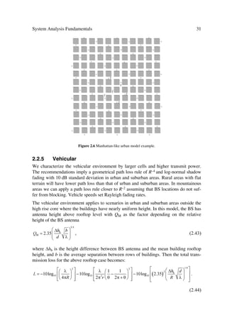 + a%

However, if we assume an M-PSK with an ideal Nyquist filtering (i.e. aB = 0) the signal
spectrum is centred on fc, it is constant over the bandwidth B = 1/Ts, and it is zero out-
side that band. Then the transmitted bandwidth for the M-PSK signal, and the respective
spectral efficiency are given by
                            U                                                      