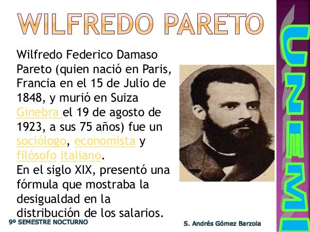 Resultado de imagen para VILFREDO PARETO BIOGRAFIA