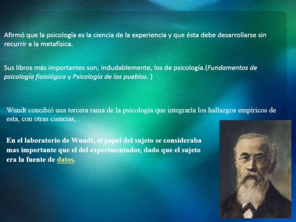 Wilhelm wundt y sus aportes a la psicologia